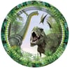 Vahşi Jurassic Yuvarlak Tabak 8 Adet