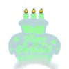 Yeşil Happy Birthday Parti Tacı