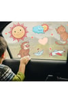  Sevimli Figürler Araba Camı Sticker-Çocuklar için Yolculuk Stickerı 