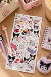132 Adet Sanrio Temalı Sticker Seti - Kalem Suluk Defter Cam Masa Laptop Tablet Sticker Suya Dayanıklı