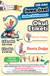 190 Adet Kişiye Özel Okul Etiketi İsimli Kalem Defter Suluk Etiket Suya Dayanıklı Etiket Zootopia