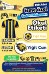 190 Adet Kişiye Özel Okul Etiketi İsimli Kalem Defter Suluk Etiket Suya Dayanıklı Etiket Fener