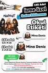 190 Adet Kişiye Özel Okul Etiketi İsimli Kalem Defter Suluk Etiket Dayanıklı Etiket Manifest