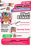 190 Adet Kişiye Özel Okul Etiketi İsimli Kalem Defter Suluk Etiket Dayanıklı Etiket Renkli Manifest