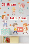 23 Nisan Sticker Seti, Çocuk Bayramı Okul Ev Süsleme Sticker Seti