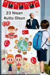 23 Nisan Sticker Seti,23 Nisan Kutlu Olsun Çocuk Bayramı Okul Sticker 89 Parça