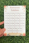 5 li Ramazan-ı Şerif Takip Kartı Oruç Mukabele Teravih Tesbih Takipl Kartı Ramazan Ayı Çizelge