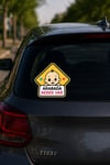 Arabada Bebek Var Oto Cam Stickerı 17x17 cm | Renkli Baby On Board Araç Stickerı