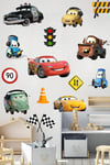Arabalar ve Trafik İşaretleri Çocuk Bebek Odası Sticker Seti - Eğlenceli Çocuk Odası Stickerları