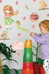 Bahar Temalı Neşeli Sticker Seti, Çocuk Bebek Odası Cam Duvar Sticker Seti