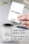 Baharatlık ve Kavanoz Etiketi - 40 Parça Sudan Etkilenmeyen Etiket Sticker