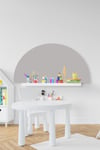 Bohem Tarzı Gri Yarım Daire Çocuk Bebek Odası Sticker (50x100 cm)