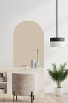 Bohem Tarzı Oval Taş Rengi Duvar Dekorasyon Sticker (60x100 cm)