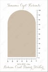 Bohem Tarzı Oval Taş Rengi Duvar Dekorasyon Sticker (60x100 cm)