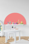 Bohem Tarzı Pembe Yarım Daire Çocuk Bebek Odası Sticker(50x100cm)