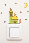 Cami Ay ve Yıldızlar Ramazan Priz Sticker 