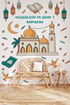 Cami, Sarkıtlar ve Ramazan-ı Şerif Figürlü Sticker Seti, Çocuk Bebek Odası Ramazan Sticker Seti