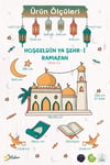 Cami, Sarkıtlar ve Ramazan-ı Şerif Figürlü Sticker Seti, Çocuk Bebek Odası Ramazan Sticker Seti