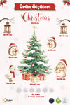 Christmas Yılbaşı Cam Sticker Seti 50 Parça – Çift Taraflı Baskı, Suya Dayanıklı, Kar Tanesi Figürler