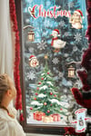 Christmas Yılbaşı Cam Sticker Seti 50 Parça – Çift Taraflı Baskı, Suya Dayanıklı, Kar Tanesi Figürler