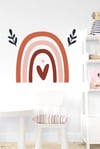 Çift Dallı ve Kalpli Gökkuşağı Çocuk Bebek Odası Duvar Sticker
