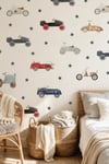 Çocuk Odası Duvar Sticker 119 Parça Araba Araç Temalı Dekoratif Duvar Çıkartması