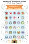 Çocuklar Için Ramazan Ayı Oruç Çizelgesi - Ramazan Sticker Çocuk Imsakiyesi k739