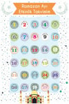 Çocuklar Için Ramazan Ayı Oruç Çizelgesi - Ramazan Sticker Çocuk Imsakiyesi k739