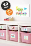Eğlenceli Büyük Renkli Oyuncak Kutusu Sticker-Organizer Etiket-Re