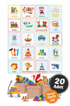 Eğlenceli Büyük Renkli Oyuncak Kutusu Sticker-Organizer Etiket-Re