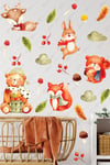 Eğlenceli Hayvanlar ve Figürler Çocuk Bebek Odası Sticker Seti
