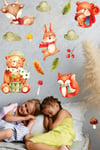 Eğlenceli Hayvanlar ve Figürler Çocuk Bebek Odası Sticker Seti