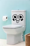 Eğlenceli Klozet Kapağı ve Banyo Sticker - Smiley