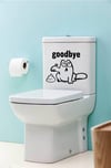 Eğlenceli Klozet Kapağı ve Banyo Sticker - Goodbye Poo