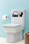 Eğlenceli Klozet Kapağı ve Banyo Sticker - Sevimli Penguen