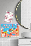 Eğlenceli ve Eğitici El Yıkama Eğitimi Sticker Panosu 30 x 40 cm