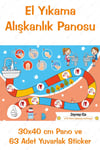 Eğlenceli ve Eğitici El Yıkama Eğitimi Sticker Panosu 30 x 40 cm