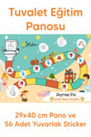 Eğlenceli Ve Eğitici Tuvalet Eğitimi Sticker Panosu 29x42cm