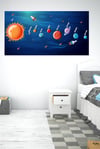 Gezeyenler ve Güneş Sitemi, Uzay Çocuk Bebek Odası Duvar Sticker