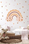 Gökkuşağı Ve Kalpler Çocuk Bebek Odası Dekorasyon Sticker Seti