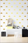Gold Dağ Sticker - Çocuk Bebek Odası Duvar Sticker 3,5x6 cm - 100