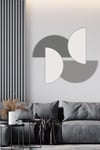 Gri Tonlarda Yarım Daireler Çocuk Bebek Odası Sticker Seti (85x10