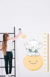 Güneş, Fil ve Yıldızlar Boy Cetvel Sticker 90x105 cm