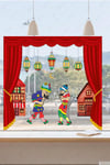 Hacivat ve Karagöz Sahne Gösterisi Ramazan Sticker Seti