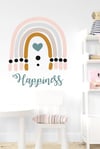 Happiness Gökkuşağı Çocuk Bebek Odası Sticker (50x70 cm)