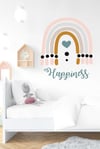Happiness Gökkuşağı Çocuk Bebek Odası Sticker (50x70 cm)