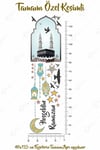 Hoşgeldin Ramazan Cam Duvar Sticker - Kabe Kuşlar ve Fener Figürlü Duvar Cam Sticker