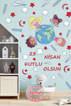 Hoşgeldin Ramazan, Ramazan Ayı Temalı Eğitici ve Eğlenceli Sticker Seti ŞEFFAF Çift Yön Görünür