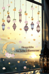 Hoşgeldin Ya Şehr-i Ramazan Duvar Sticker Seti | Fener & Ay Yıldız Temalı Dekor
