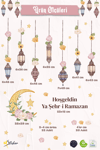 Hoşgeldin Ya Şehr-i Ramazan Duvar Sticker Seti | Fener & Ay Yıldız Temalı Dekor